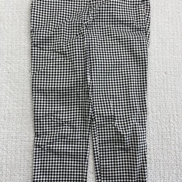 GAP Slim City Crop Pants Black & White Gingham Plaid Women’s Size 4 Casual - Picture 3 of 11